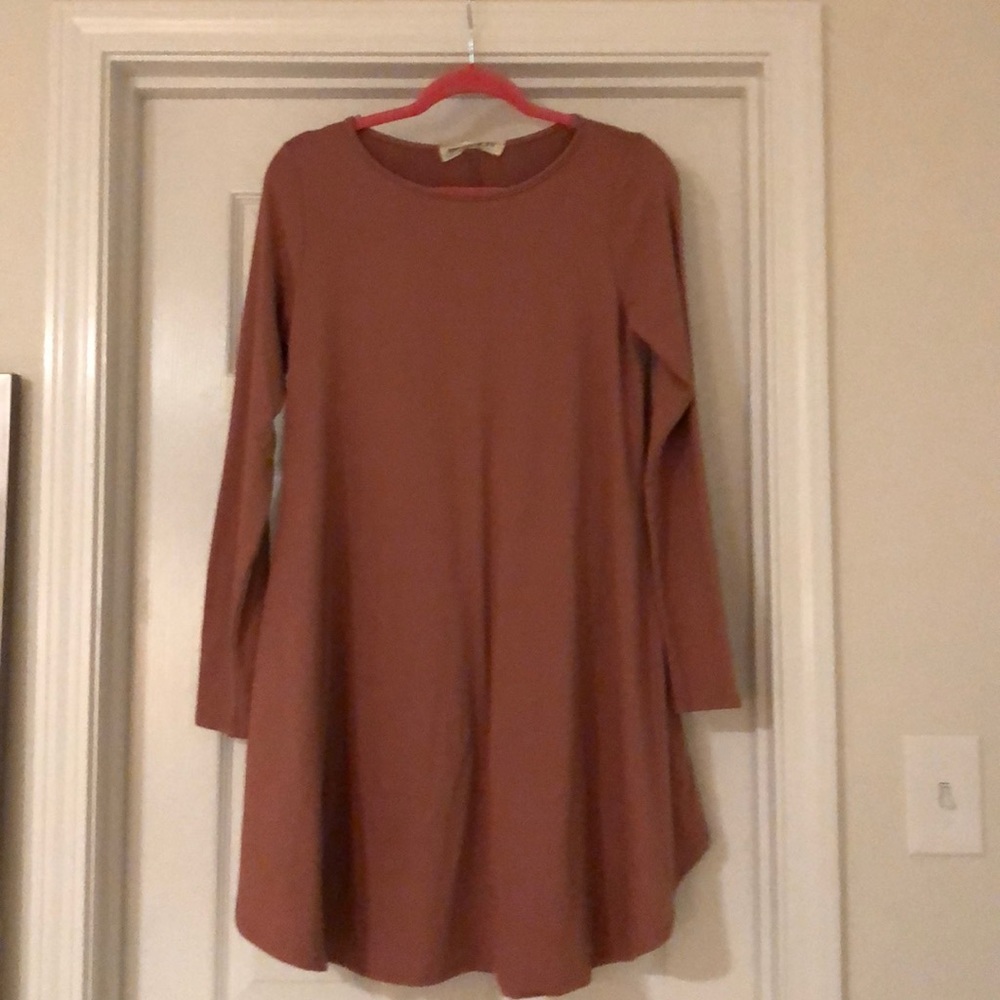 pink t shirt dress